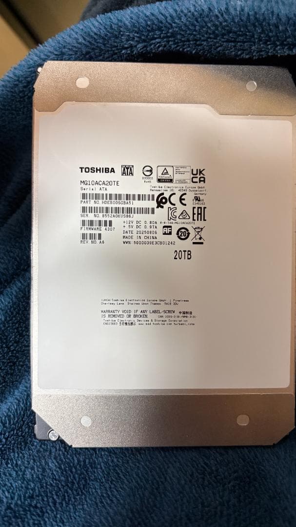 海*君様 東芝 ジャンク HDD 20TB I/Oポートエラー
