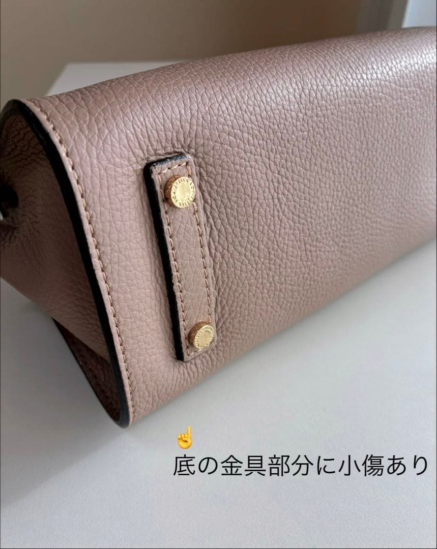 人気完売品 LORISTELLA ハンドバッグ イタリア製　ピンクベージュ