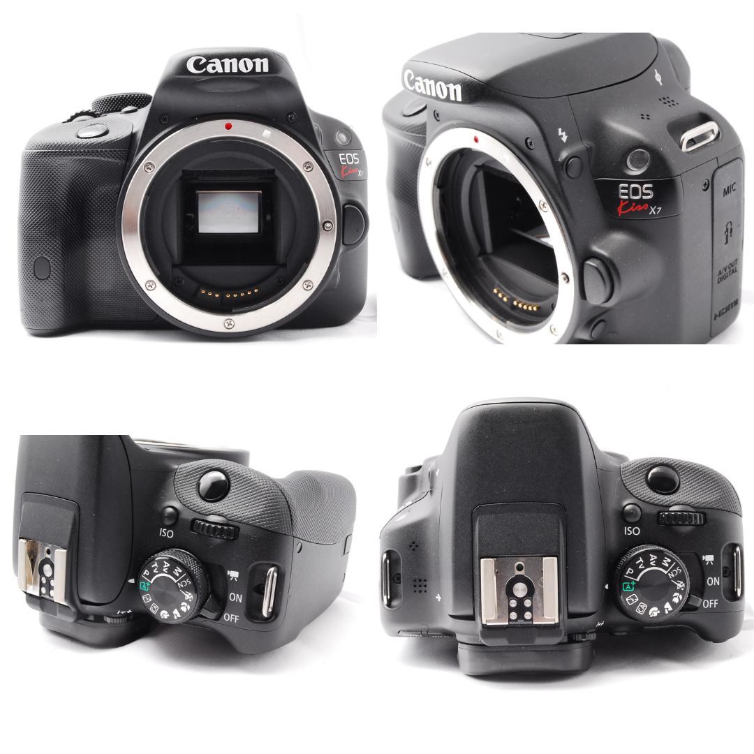 即購入1000円OFF❤️キャノン kiss X7 ダブルレンズセット バッグ付