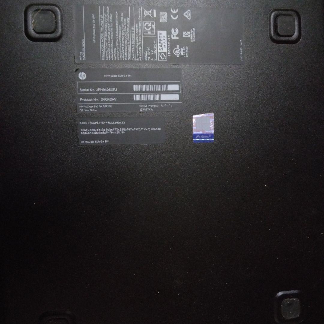Windowsデスクトップ HP ProDesk 600 G4 SFF