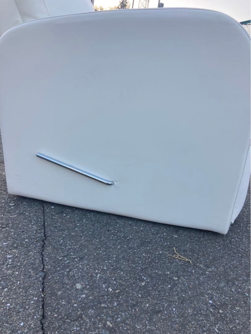 ☆リリDページ☆ホワイト リクライニング1人掛けソファ