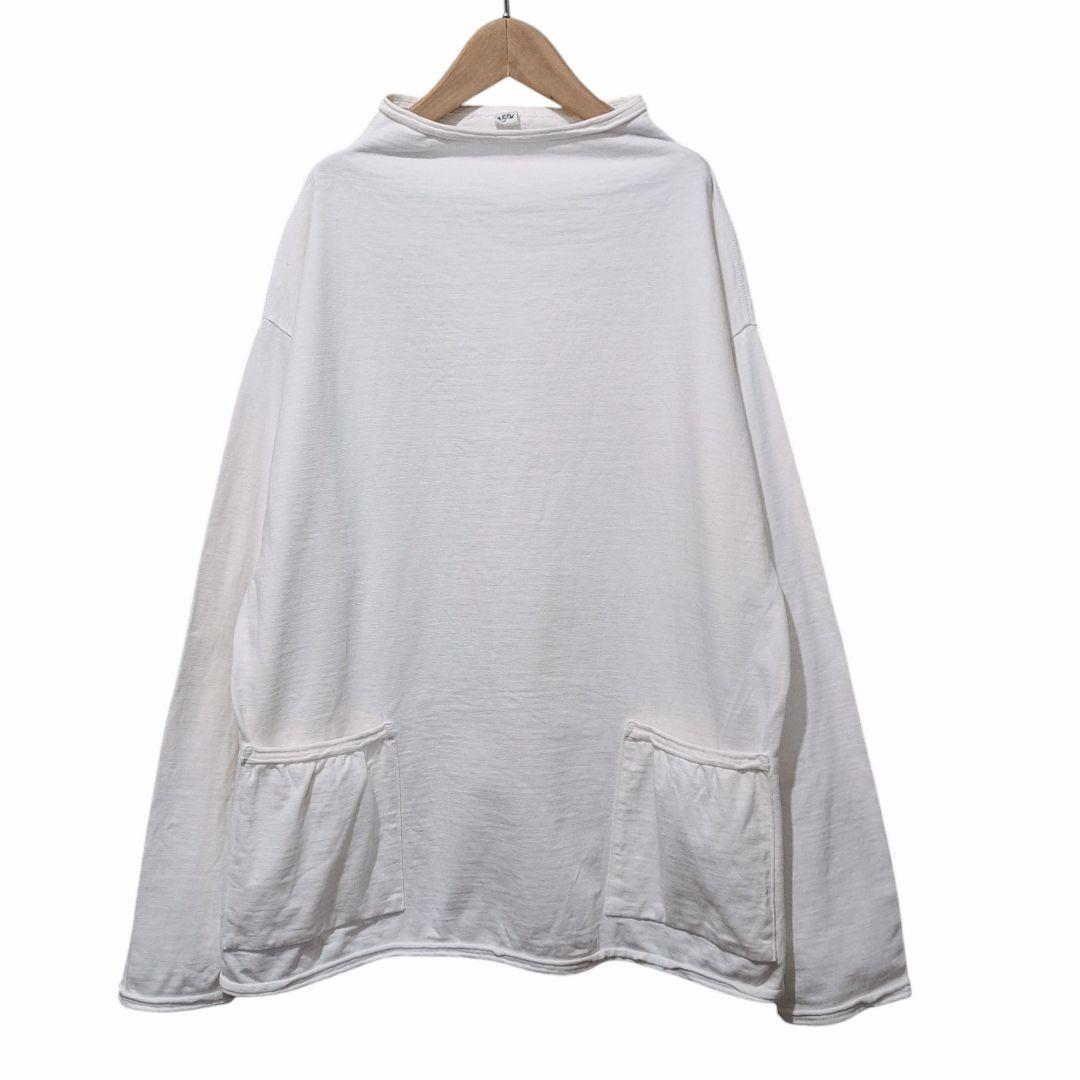 45rpm でこぼこ天竺 馬 長袖Tシャツ 2 ホワイト ロンT