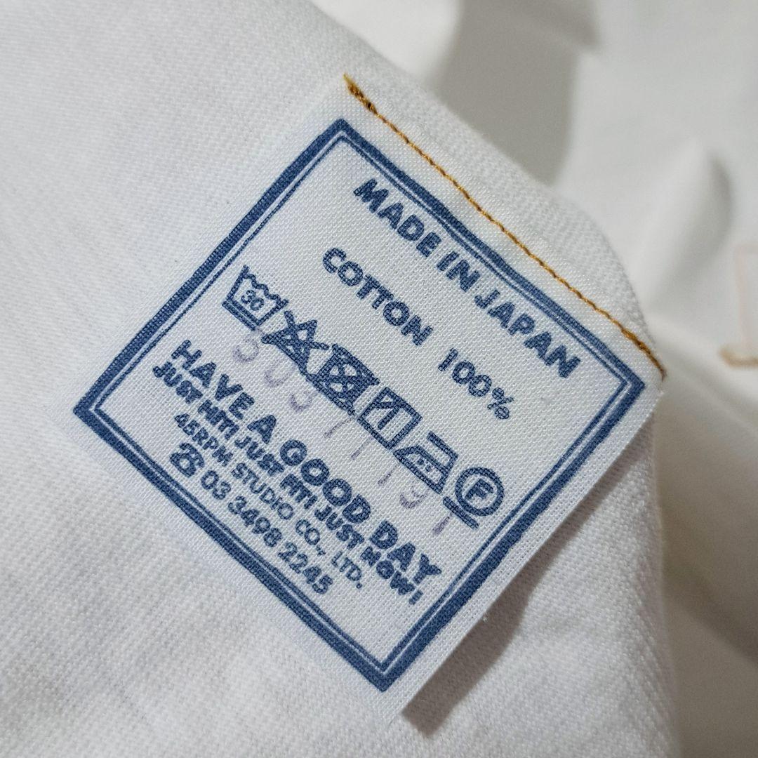 45rpm でこぼこ天竺 馬 長袖Tシャツ 2 ホワイト ロンT