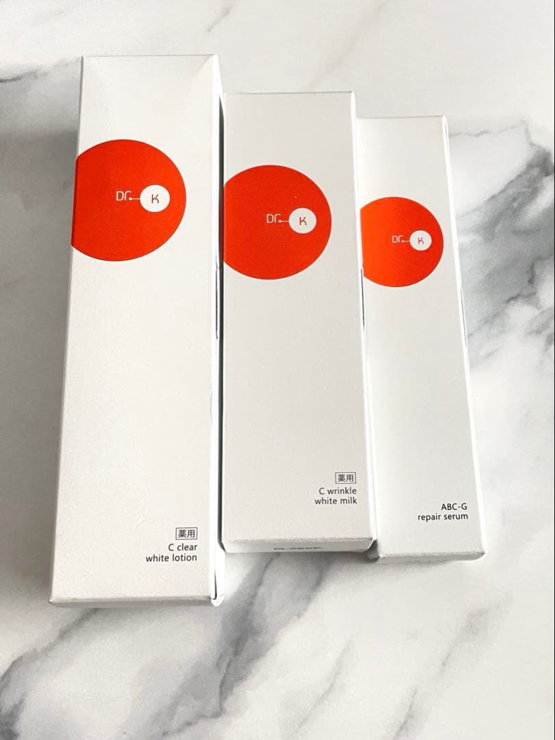 ドクターケイ　Cクリアホワイトローション、Cリンクルホワイトミルク、リペアセラム