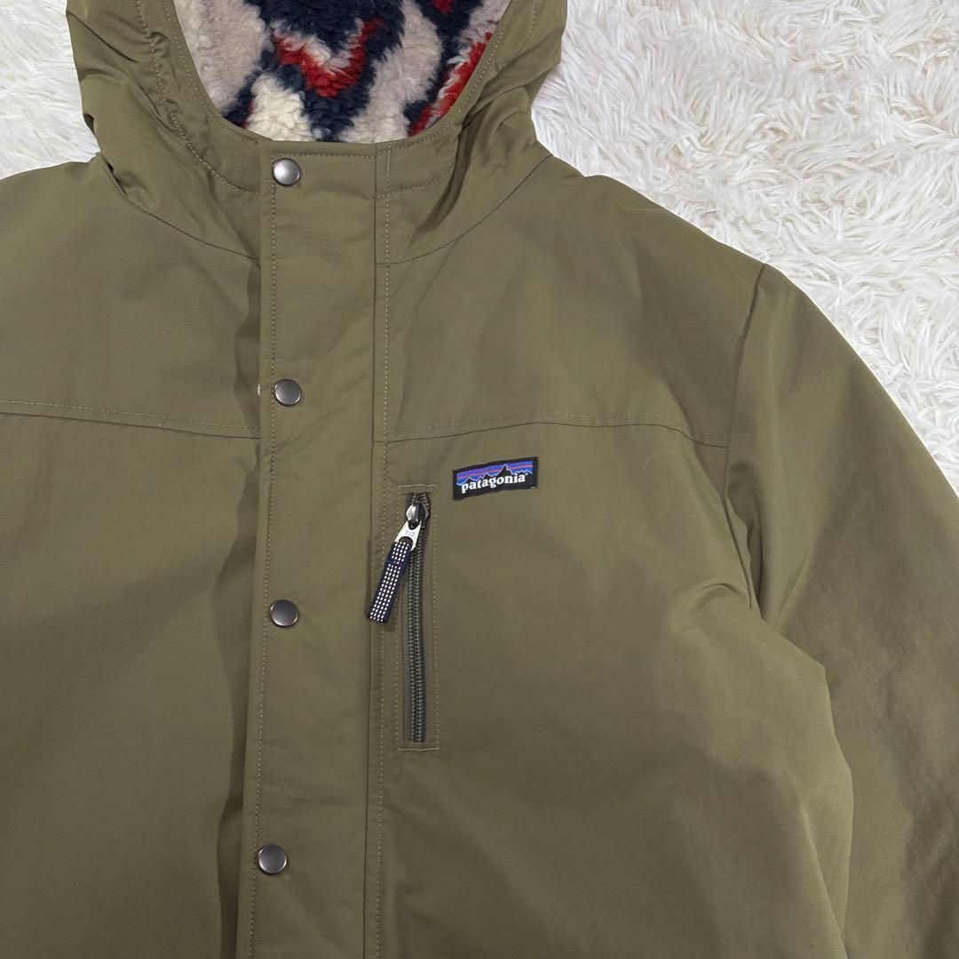 【極美品】パタゴニア　ボーイズインファーノジャケット 裏ボア XXL カーキ
