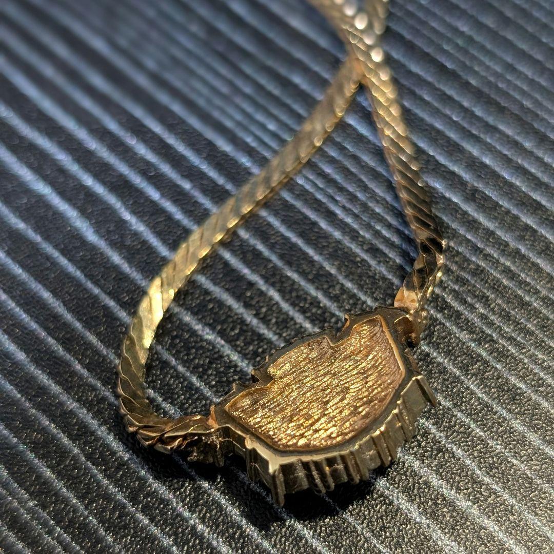 Christian Dior 大粒パールビジュー加飾 ゴールドカラーネックレス