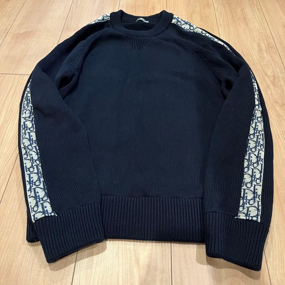 DIOR ディオールオム　オブリーク　コットン　ニット　セーター　S ホワイト