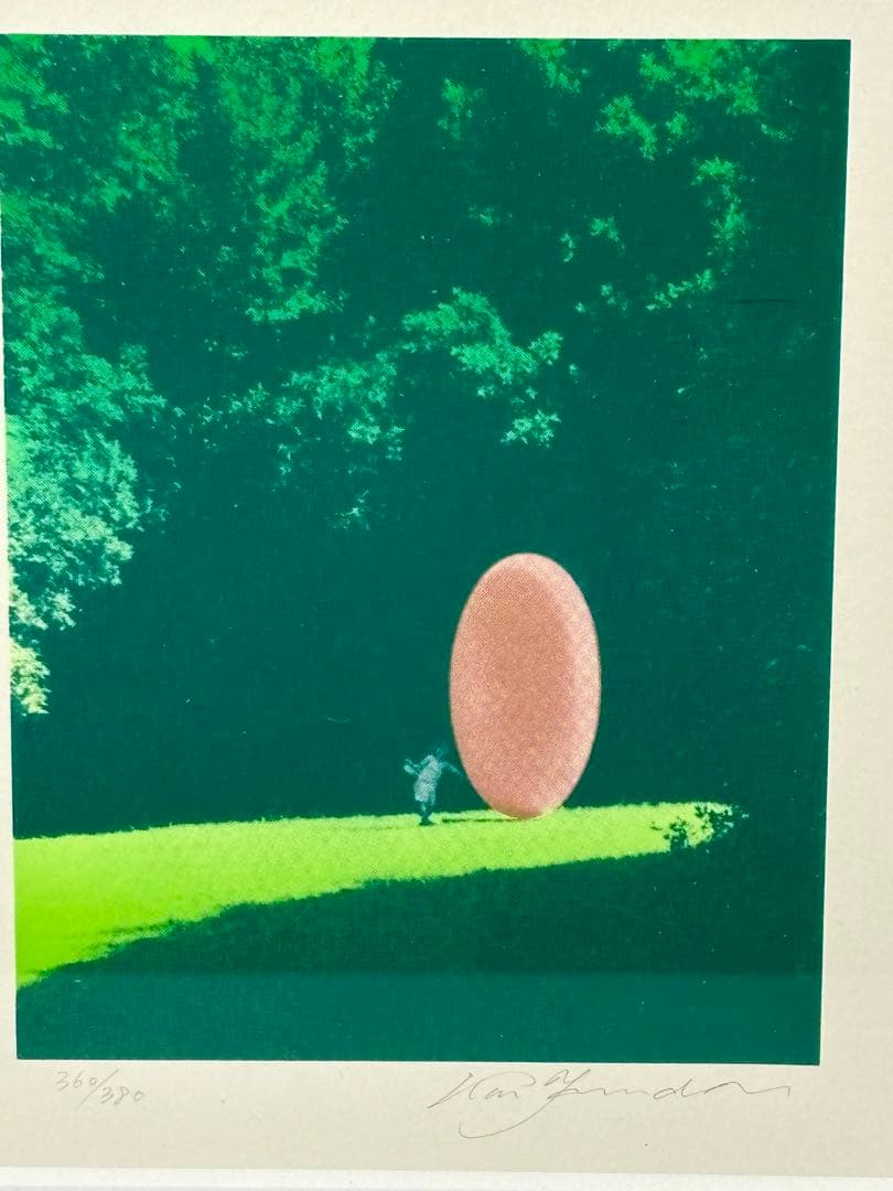 #安田侃 『ボーボリ公園　少女』シルクスクリーン、リトグラフ作品 額装付き