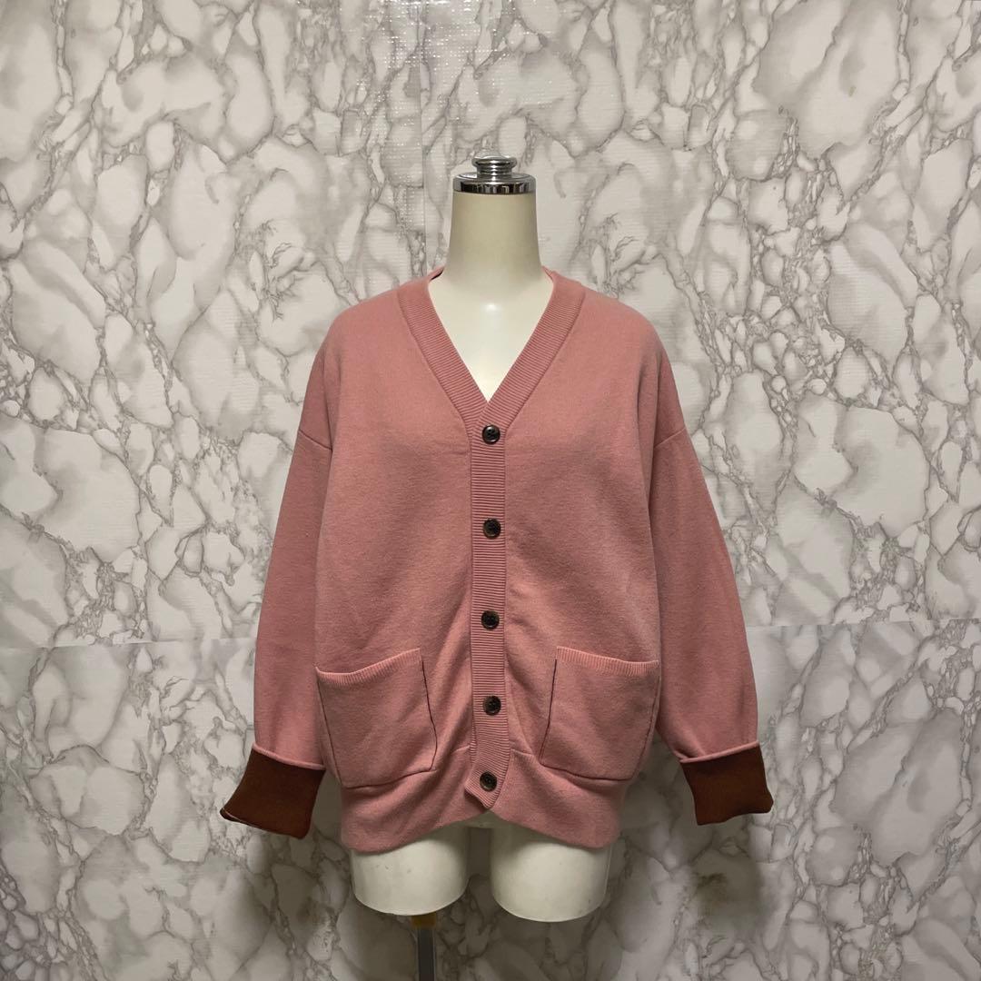 完売品　LINKABLE リンカブル リバーシブルカーディガン バイカラー