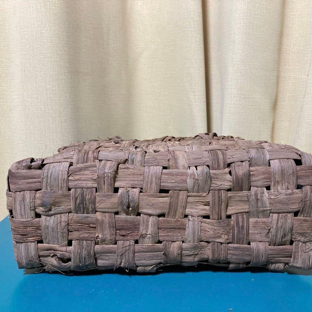 山葡萄カゴバッグ（国産） 持ち手革カバー付き　内布付き　 手作り