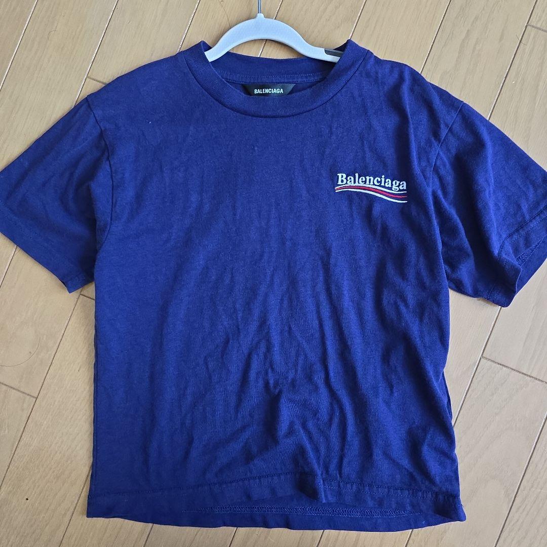 Balenciaga kids ネイビー Tシャツ 6y