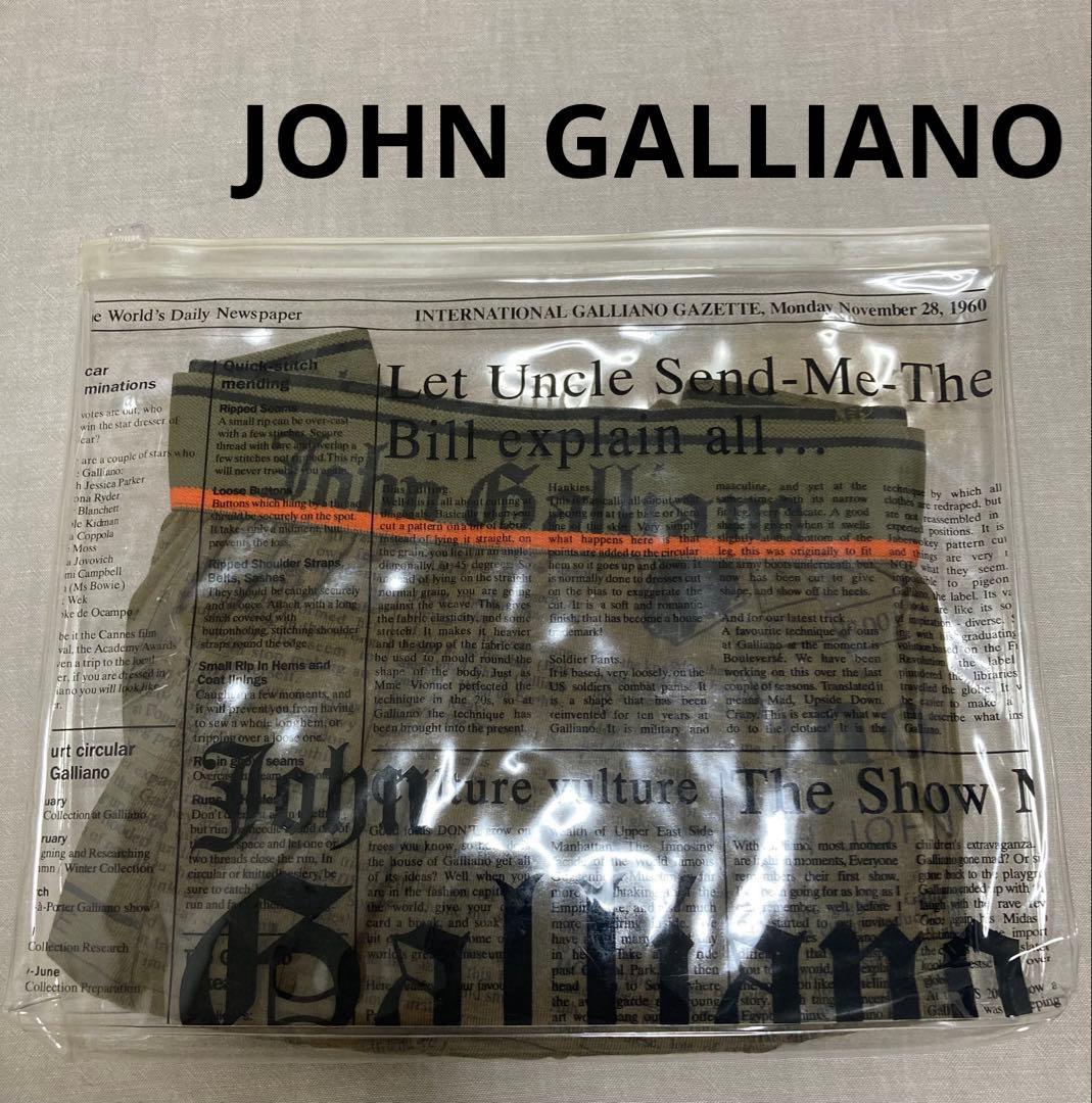 【未使用・希少】GALLIANO HOMME ボクサー ニュースペーパー柄 2枚