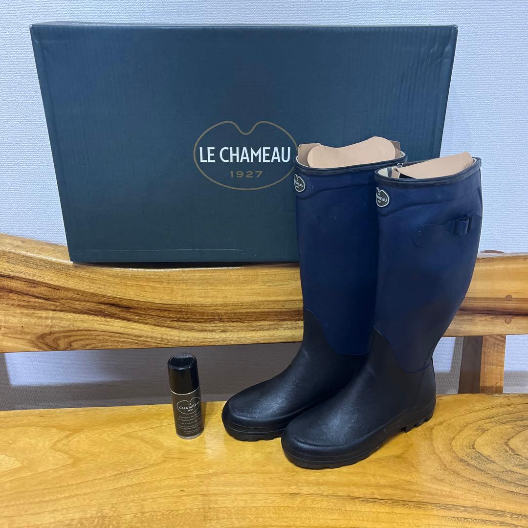 【297】レディース　レイン　ラバーブーツLE CHAMEAU ４０