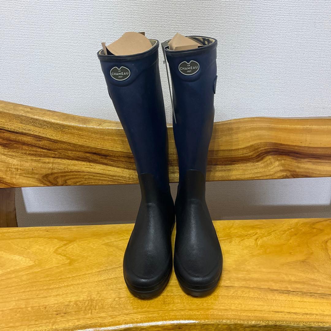 【297】レディース　レイン　ラバーブーツLE CHAMEAU ４０
