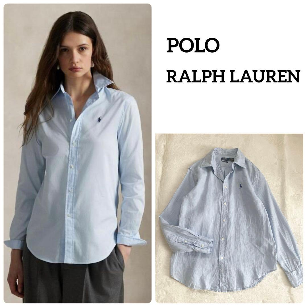 極美品 POLO RALPH LAUREN クラシックフィットリネンシャツ