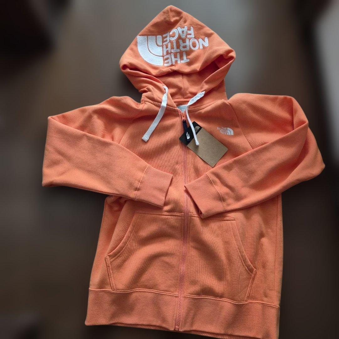 THE NORTH FACE オレンジ ジップアップパーカー XL　裏起毛