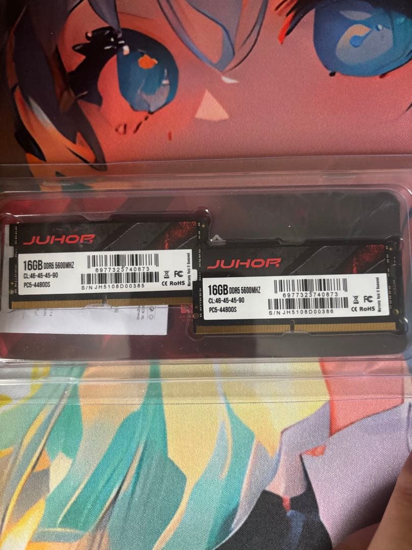 JUHOR 16GBx2 DDR5 5600MHz メモリー