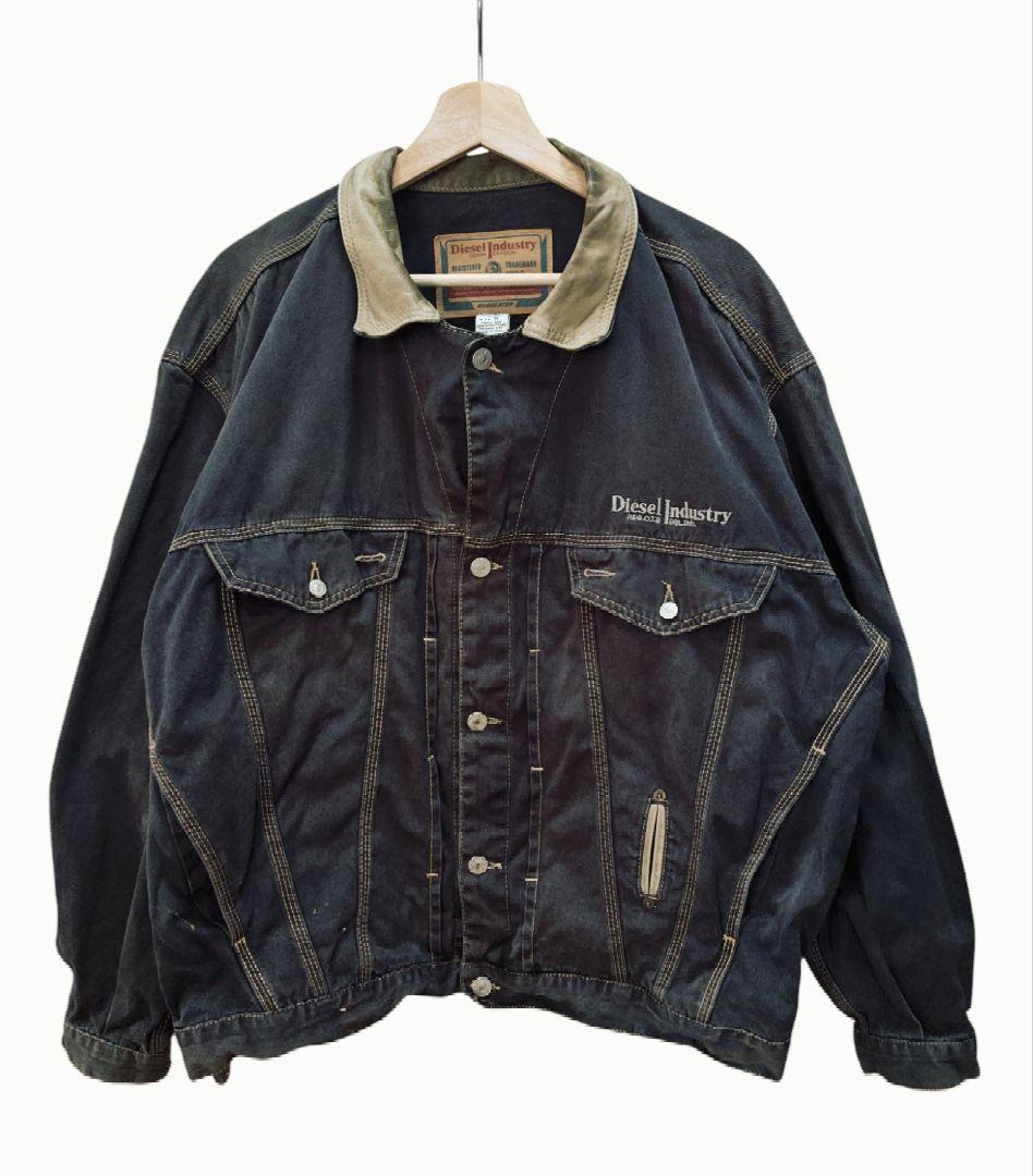 イタリア製 DIESEL INDUSTRYS ブラックデニムジャケット