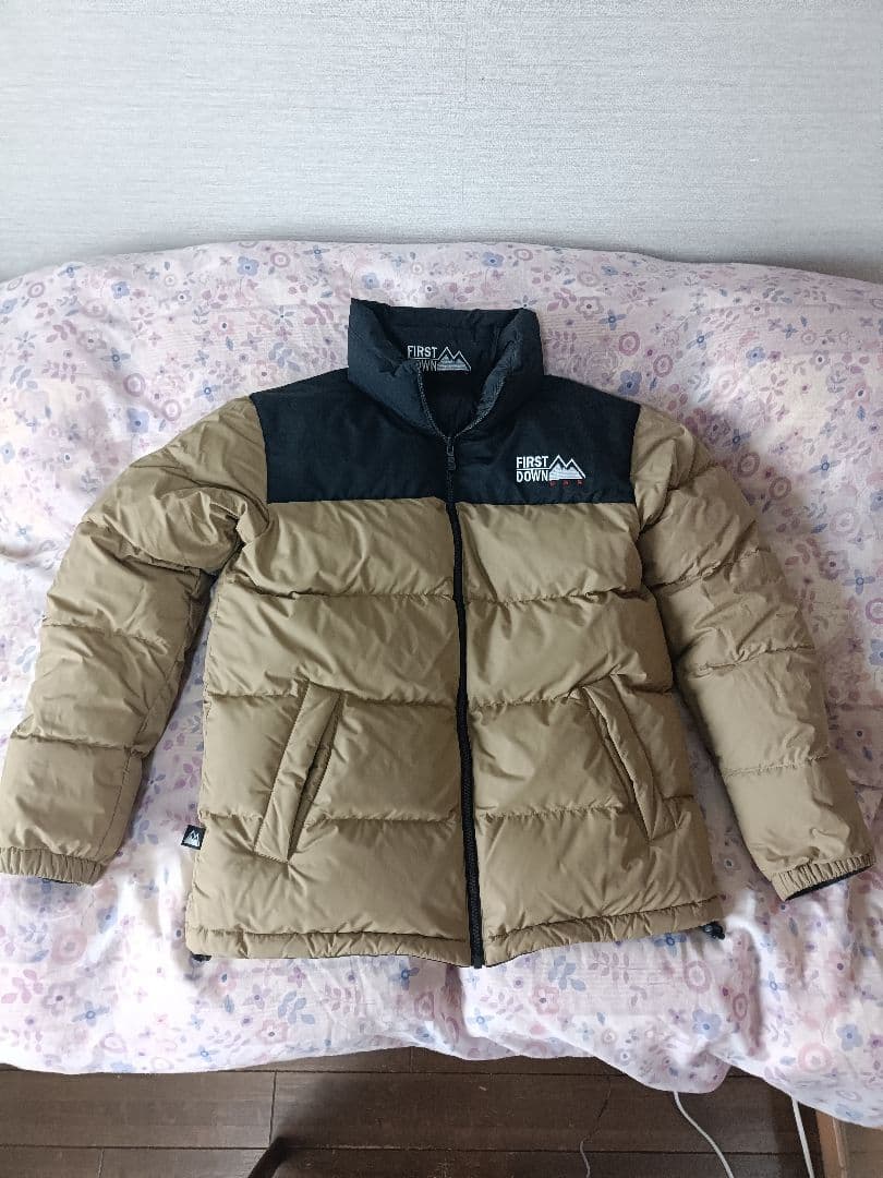 ケ*ン様 FIRST DOWN ダウンジャケット カーキ/ブラック　Mサイズ