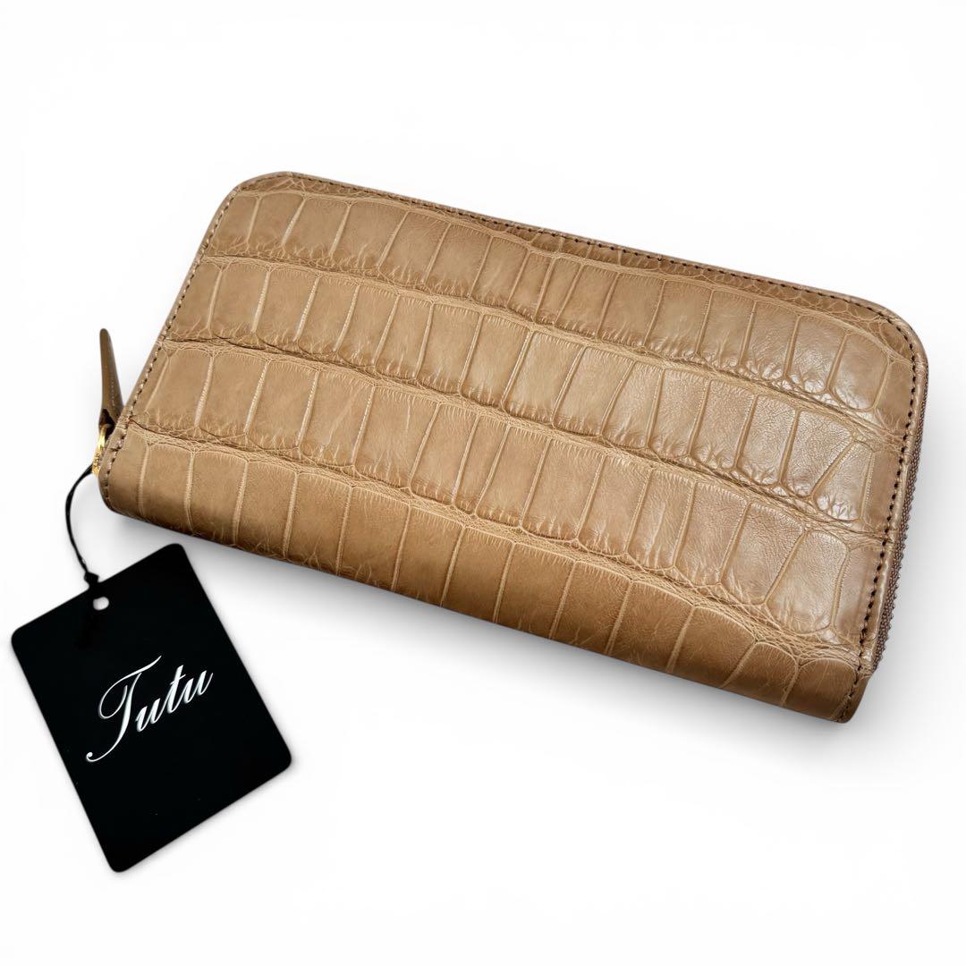 【限界価格/未使用級】 シルヴァーノビアジーニ tutu 長財布 ナイルクロコ
