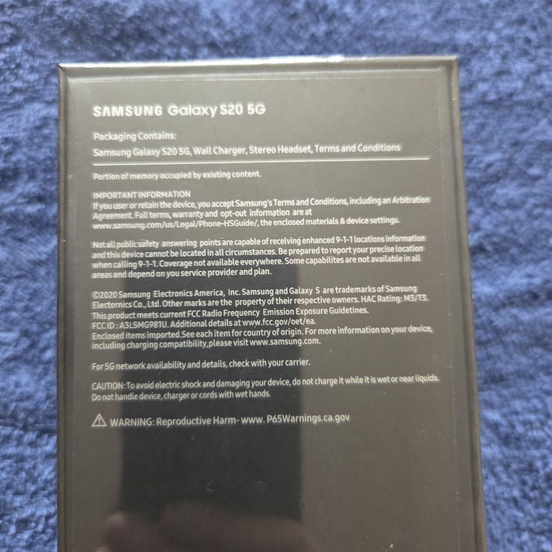 ニ*ム様 Samsung Galaxy S20 5G 海外版 新品