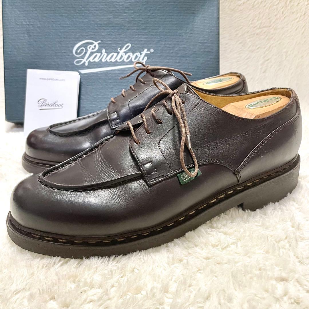箱付き Paraboot パラブーツ シャンボード Uチップ 9.5 ブラウン
