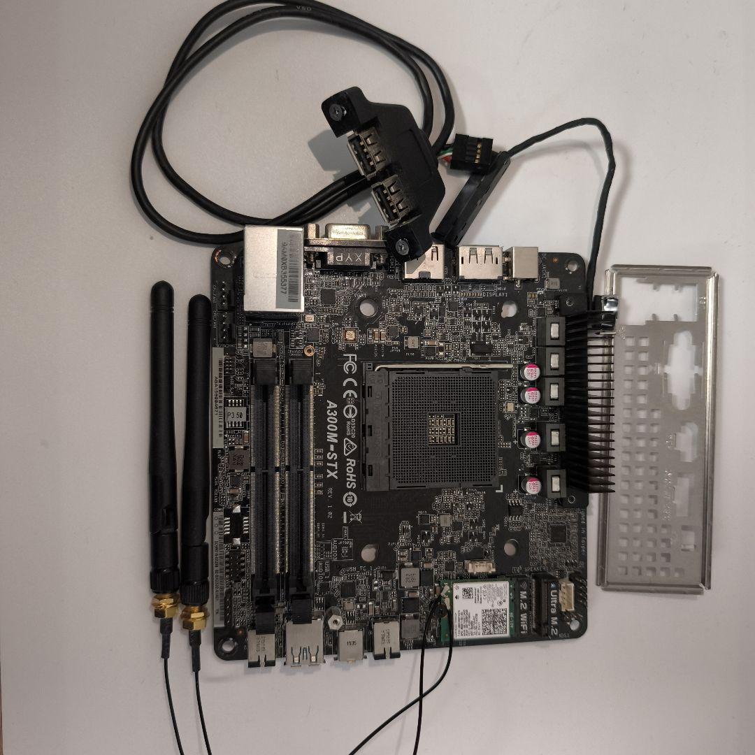 【ジャンク扱い】desk mini A300 マザーボードその他付属品のみ