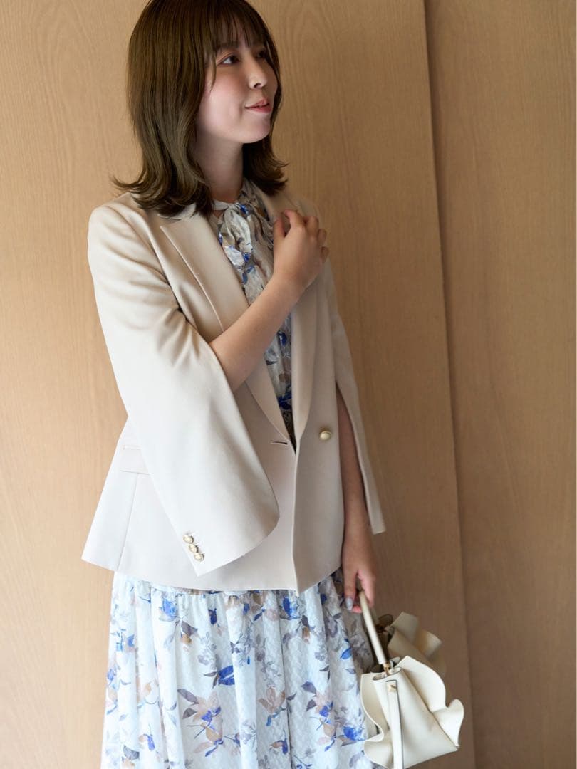 CELFORD 袖スリットテーラードジャケット 金ボタン 2way