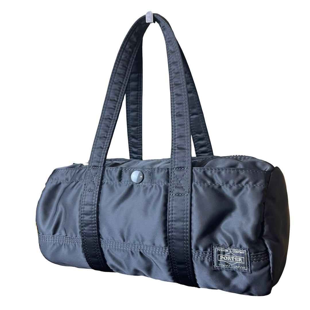 【美品】PORTER タンカー トートバッグ ドラムバッグ 黒 吉田カバン