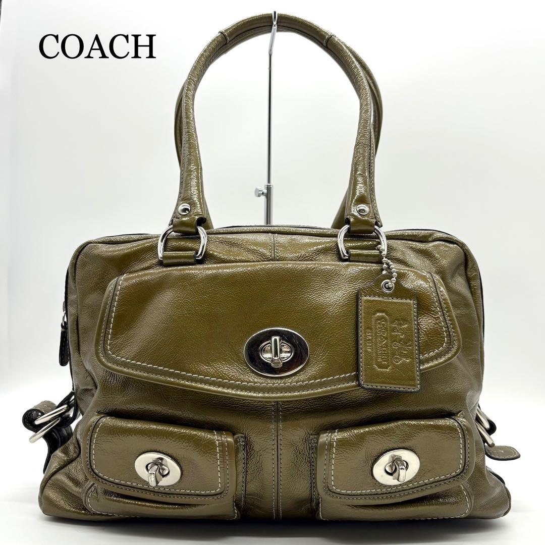 バッグ Vintage Coach Ltd Ed Peyton Legacy Green