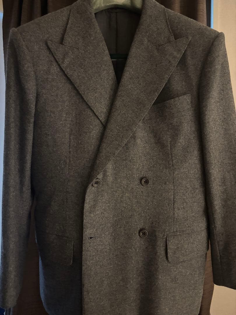 Boston tailor グレー ダブルブレスト ビスポーク ジャケット