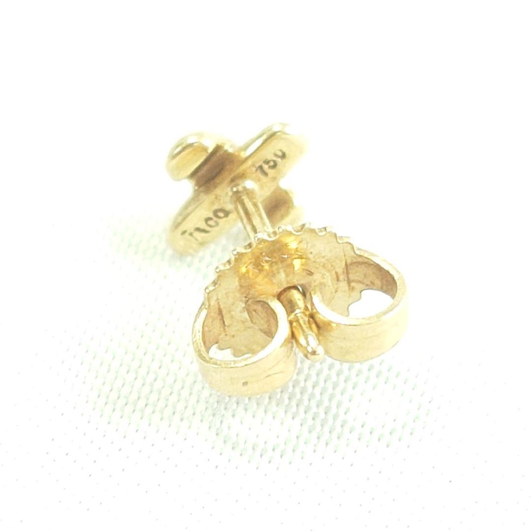 ティファニー K18 クロスステッチ ピアス 片耳用 6532