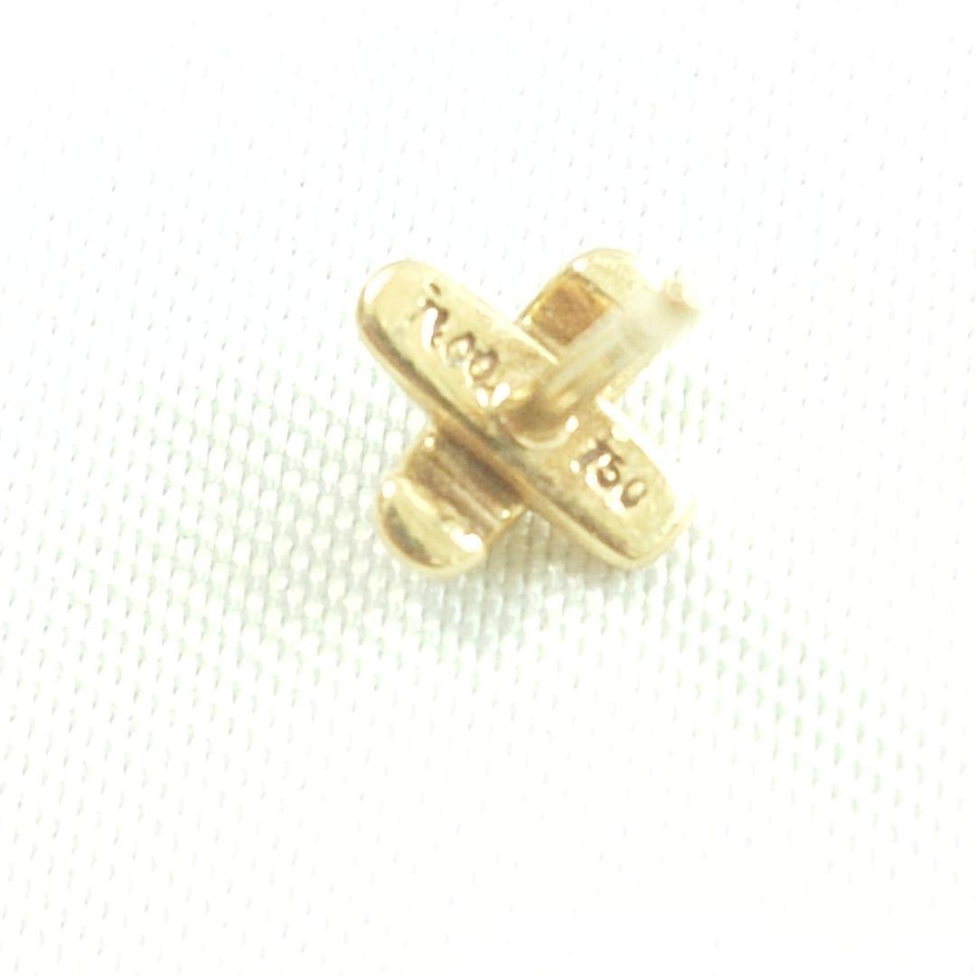 ティファニー K18 クロスステッチ ピアス 片耳用 6532