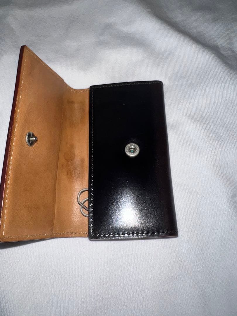 GANZO ネイビー　コードバン キーケース