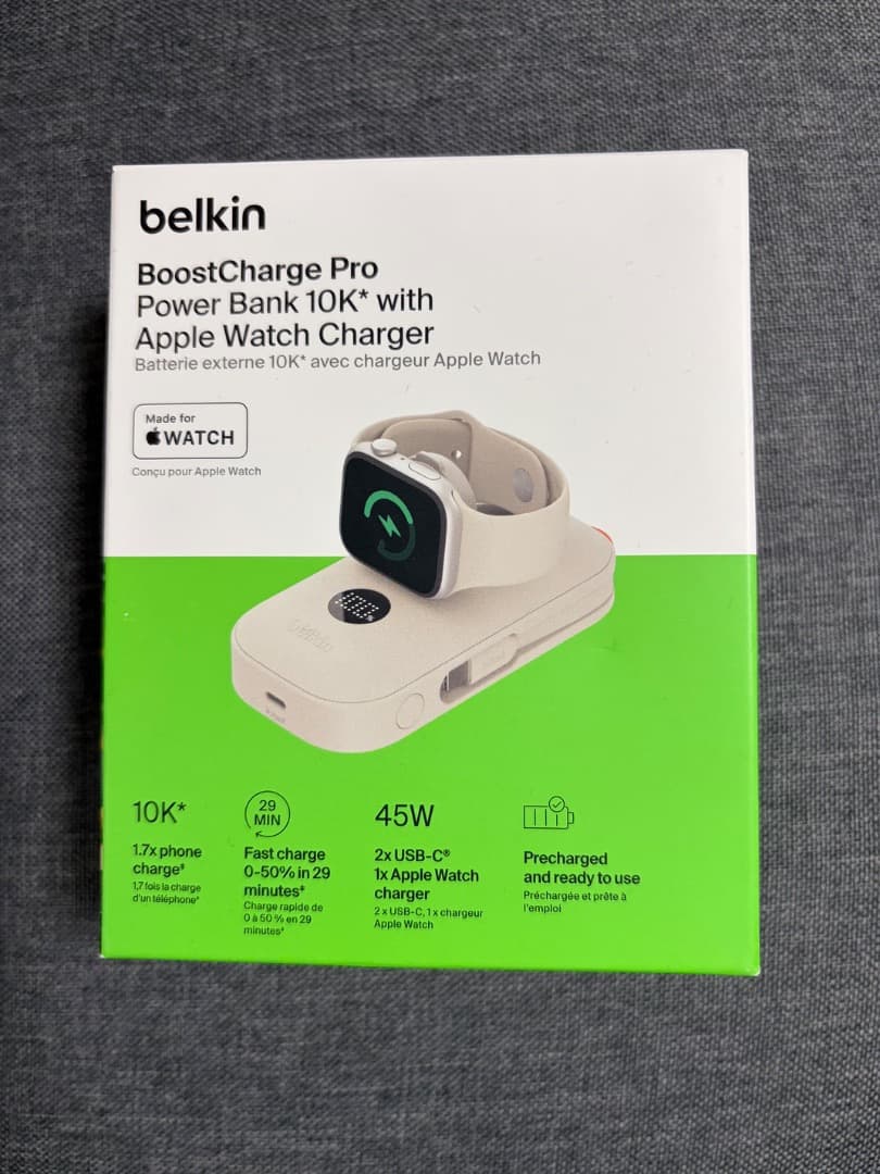 新品　ベルキン　BoostCharge 10000mAh 45W ケーブル内蔵