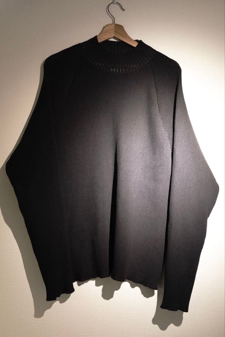 stein シュタイン | ハイネックプリーツニット ブラック