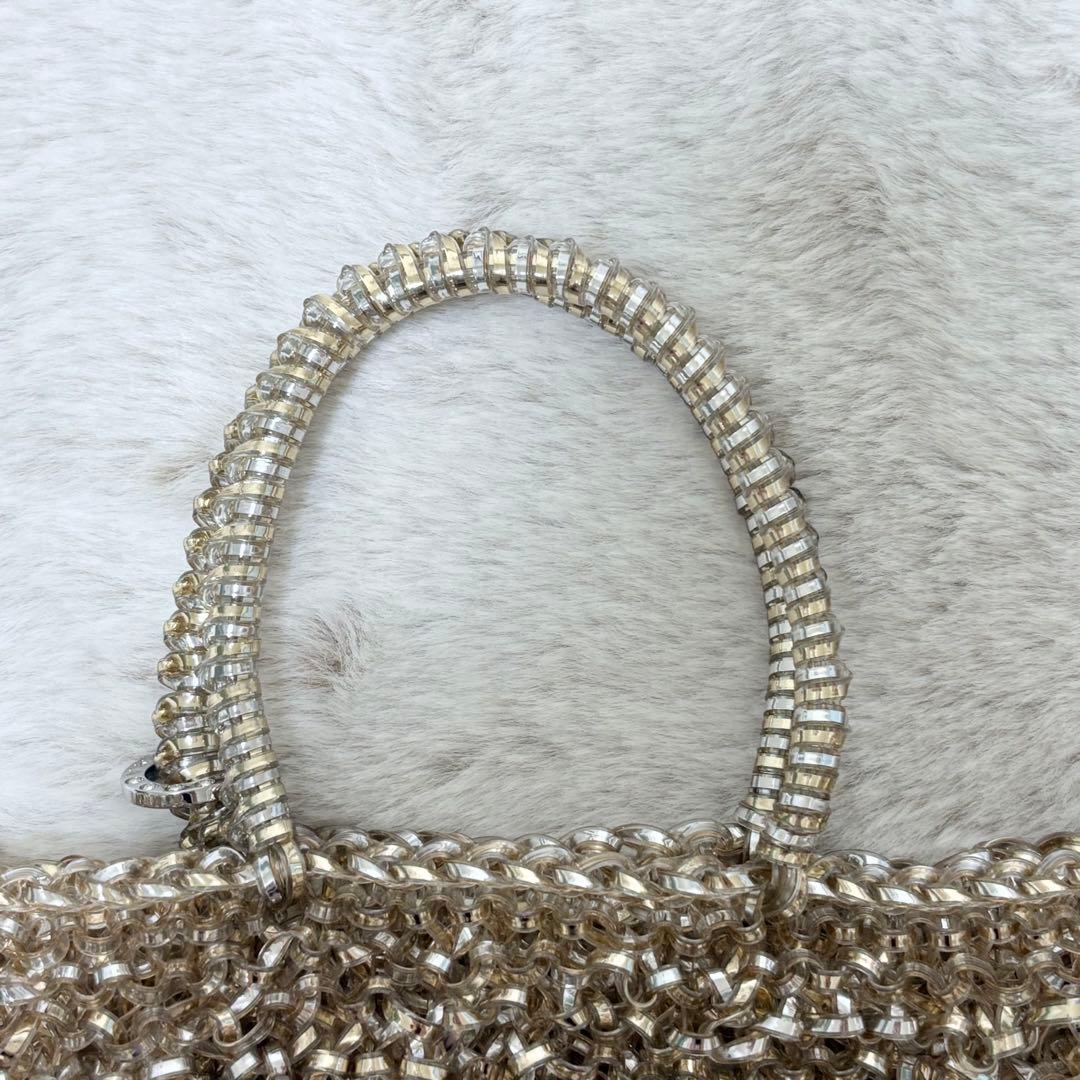 美品　アンテプリマ ワイヤーバッグ ミニアトゥーラ　ゴールド