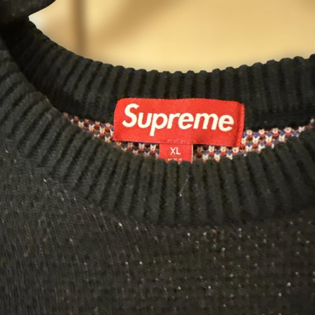 Supreme  White Sweater 黒　XL白雪姫