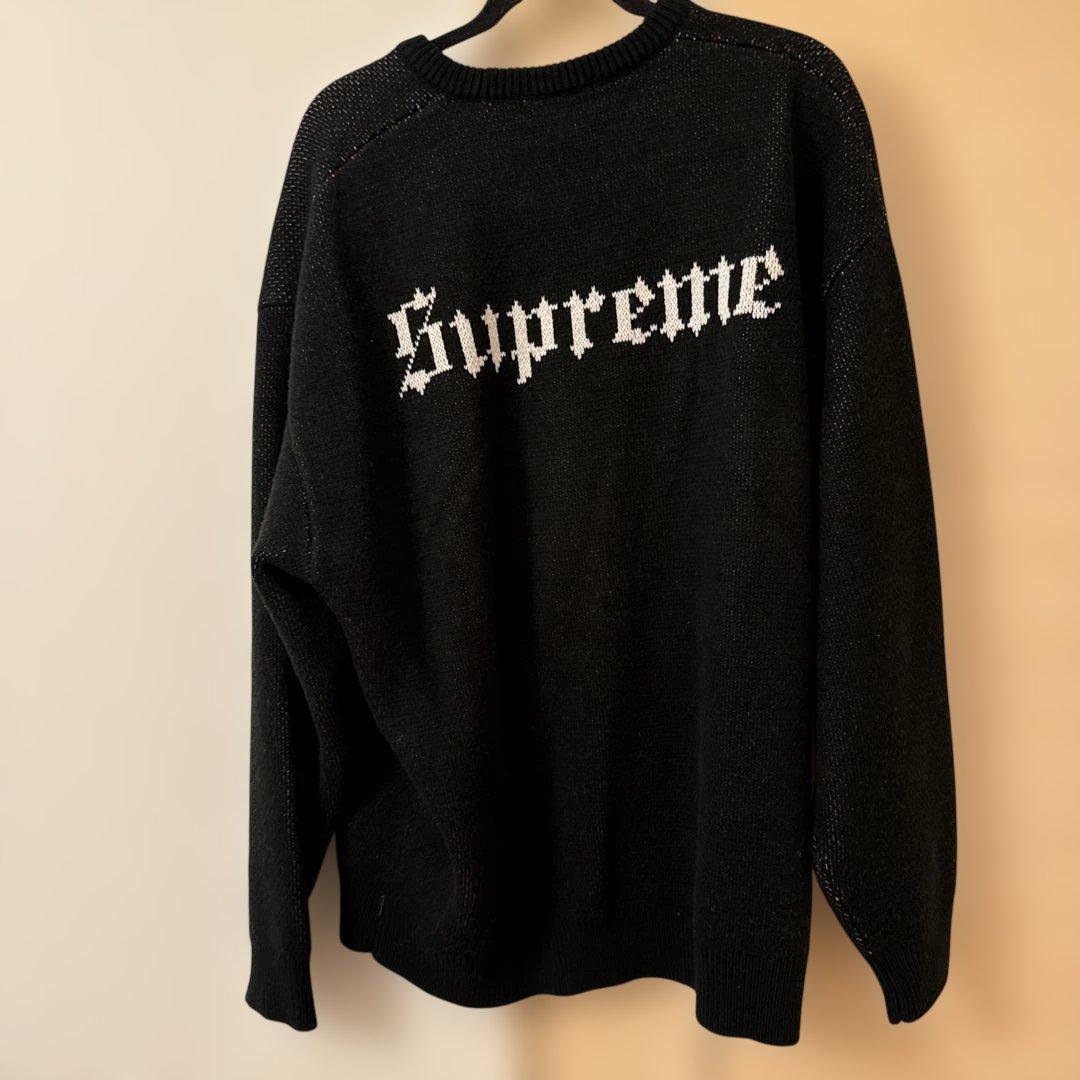 Supreme  White Sweater 黒　XL白雪姫