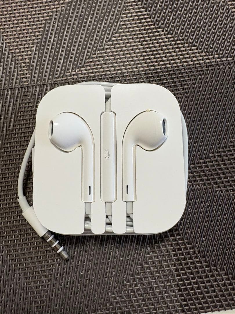 ホワイト 有線イヤホン ケース付き