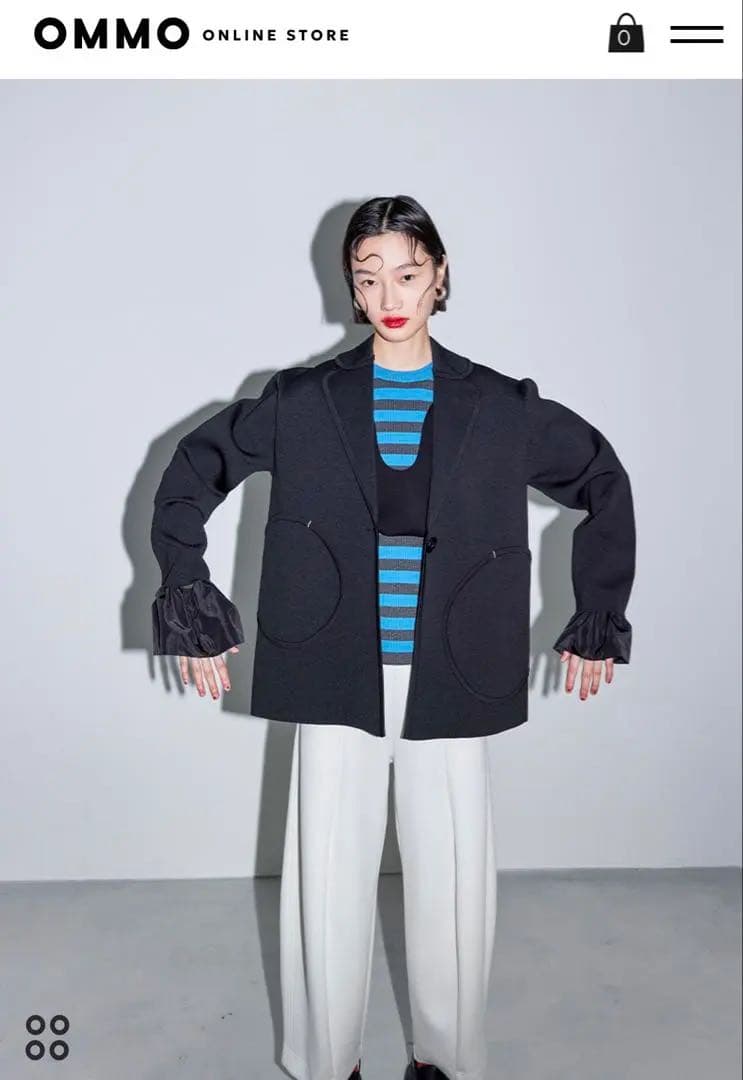 OMMO RANDOM CIRCLE DOCKING KNIT JK アウター