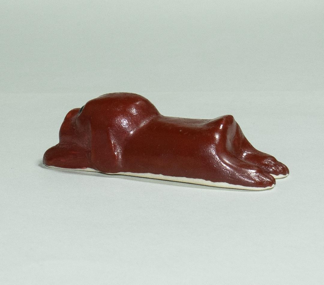 1581　薮内佐斗司　らぶ　箸置　共箱　犬箸置