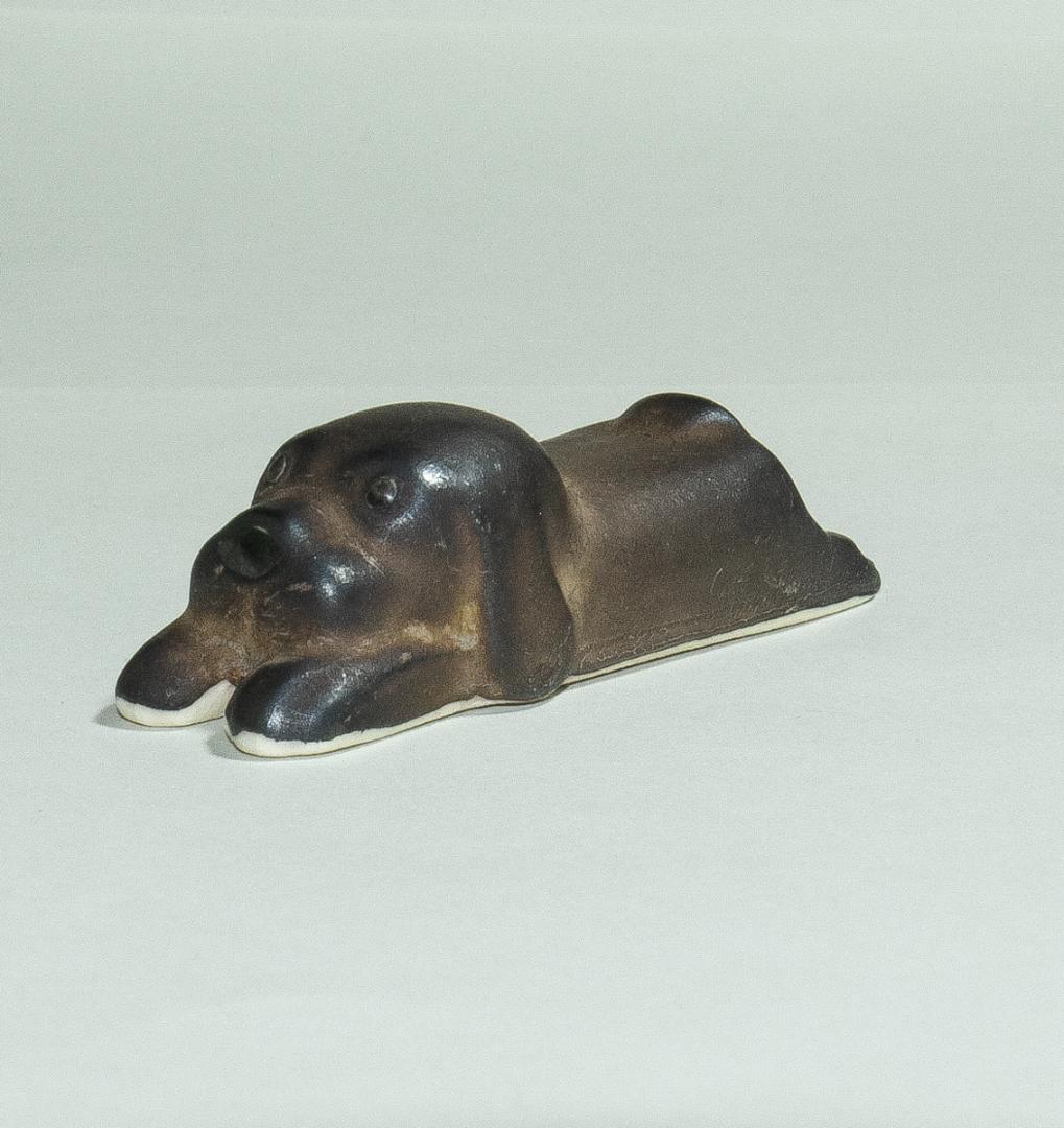 1581　薮内佐斗司　らぶ　箸置　共箱　犬箸置