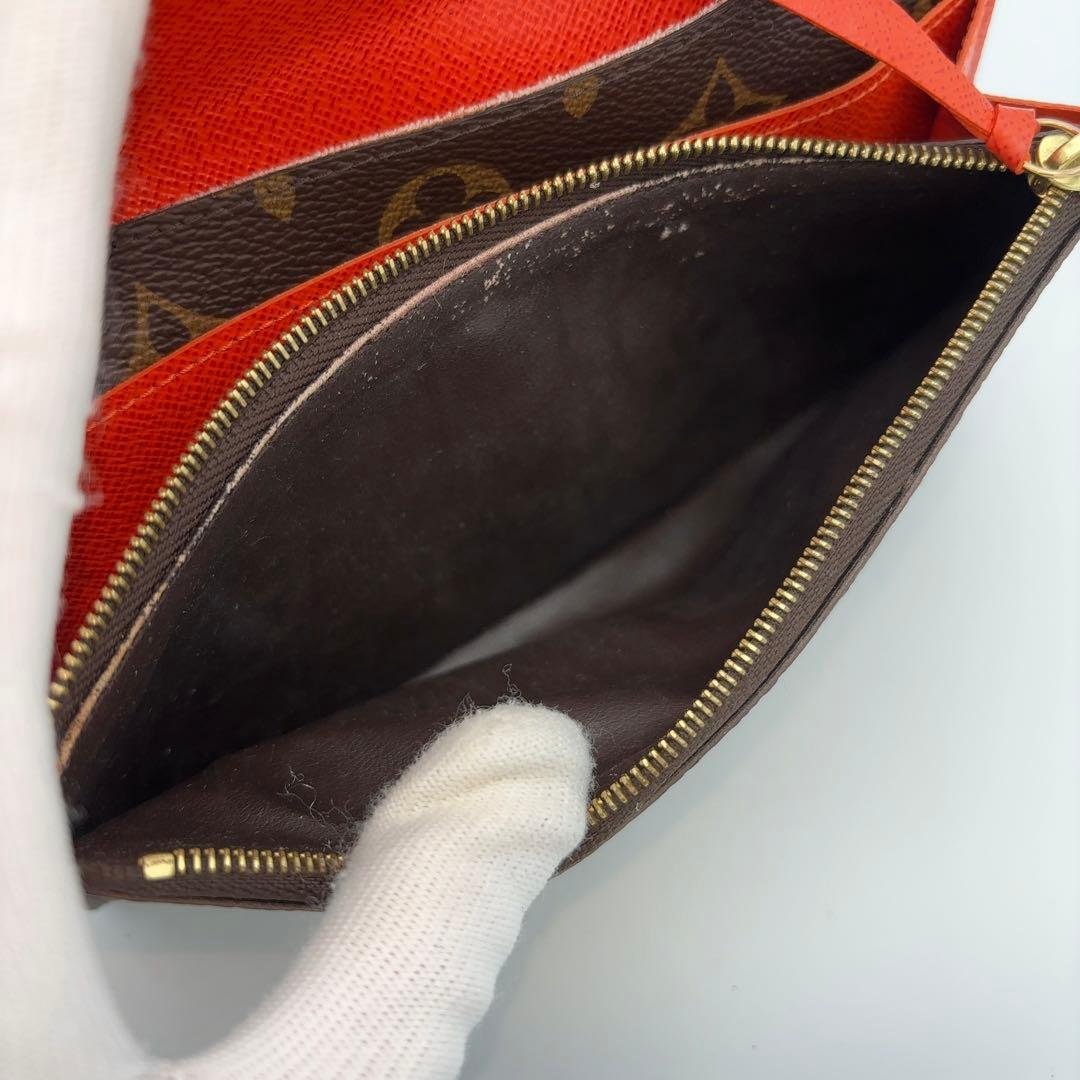 ルイヴィトン モノグラム ポルトフォイユ エミリー オレンジ　長財布　正規品