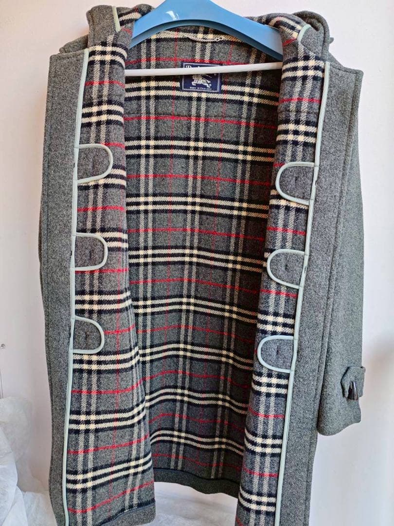 グレー ダッフルコート フード付き