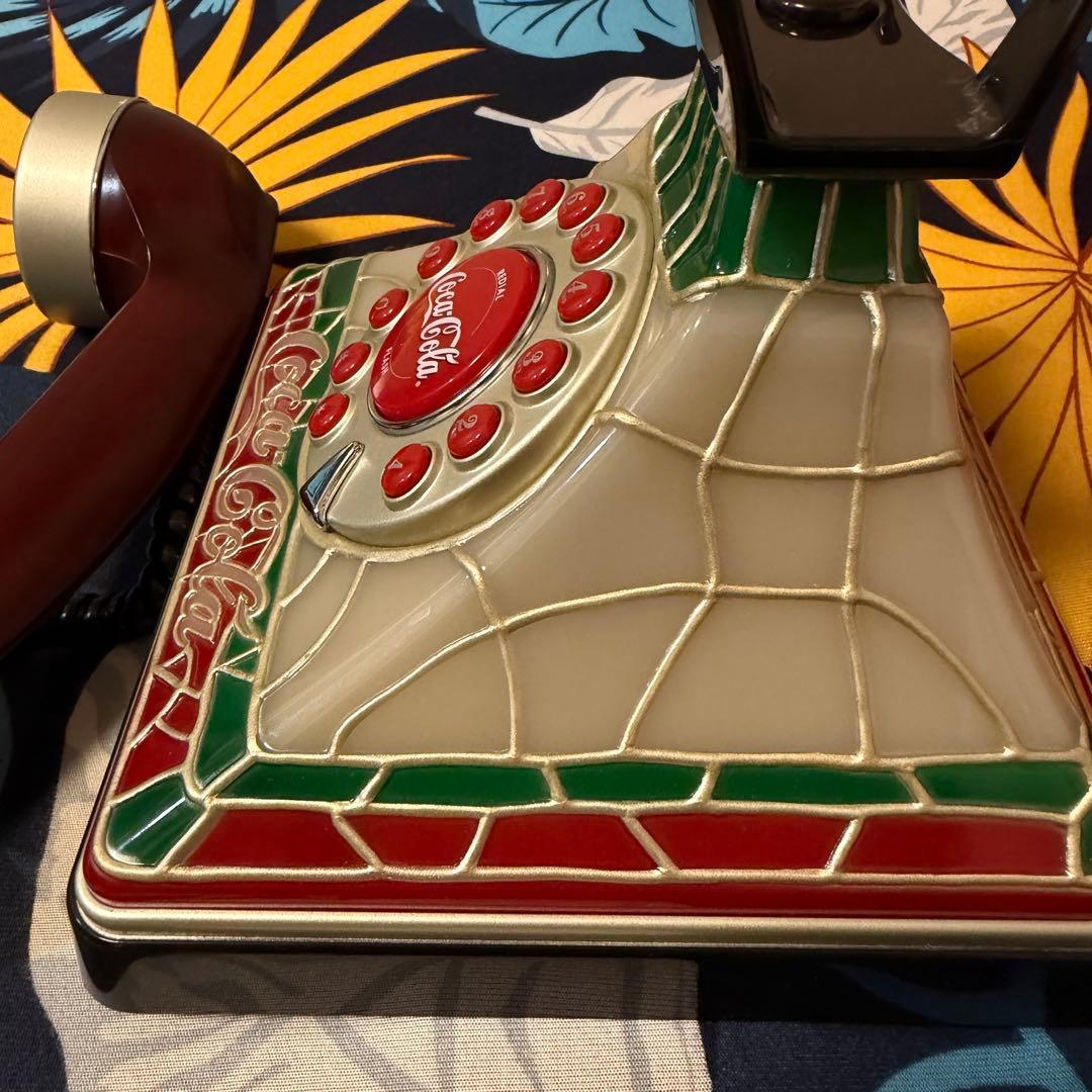 コカコーラ 電話機 ステンドグラス調 コーラ アメリカ アンティーク ビンテージ