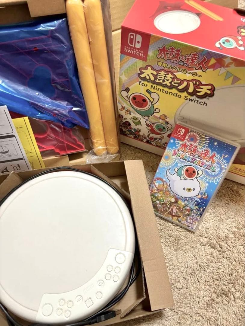 太鼓の達人 専用コントローラー太鼓とバチ ドンダフルフェスティバル ソフト