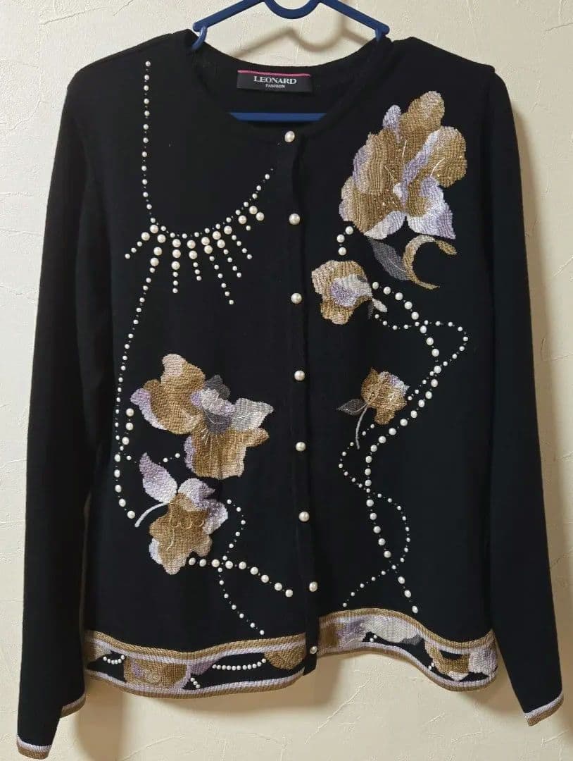 LEONARD レオナール カーディガン カシミヤ