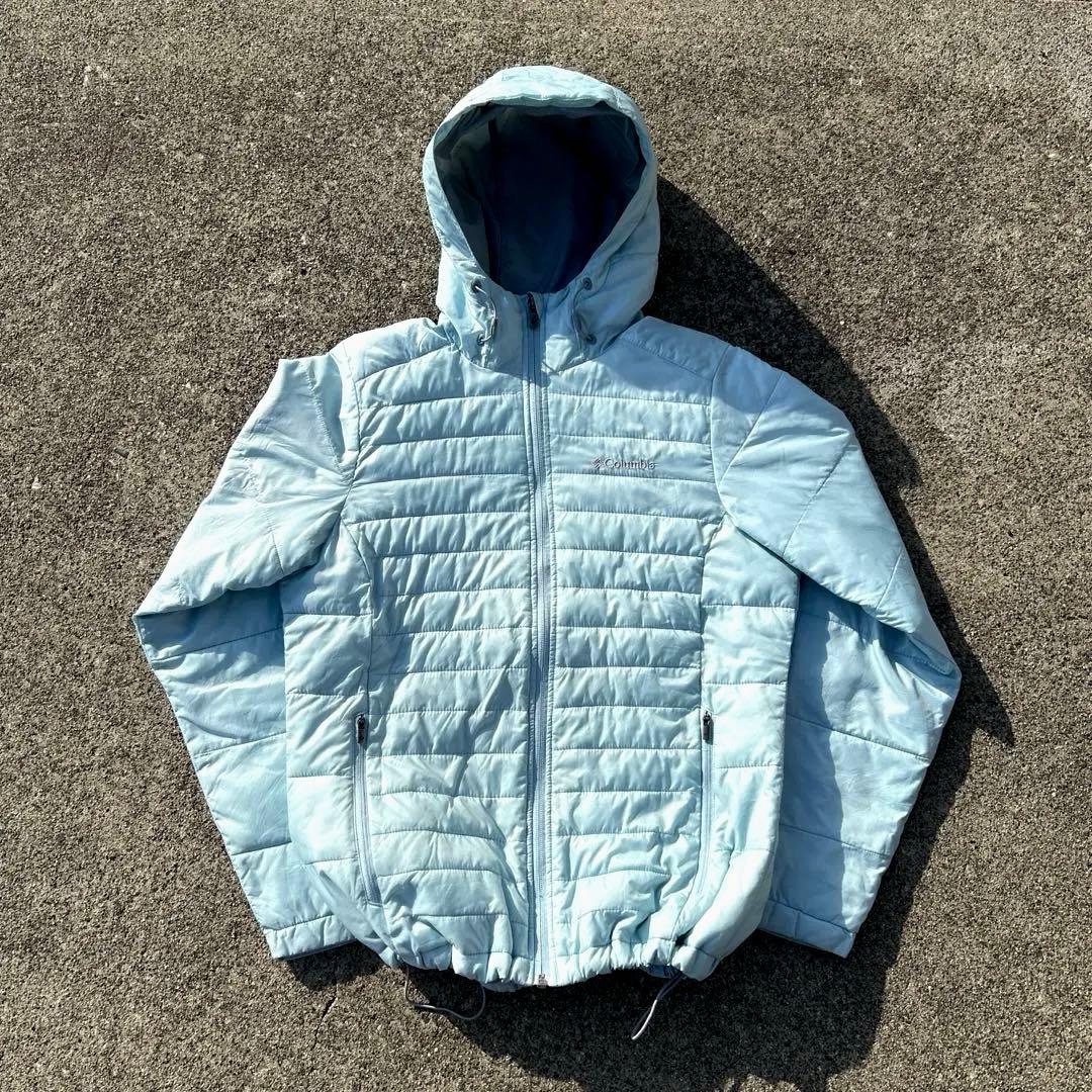 【希少】colombia down jacket マウンテンパーカー　ターコイズ