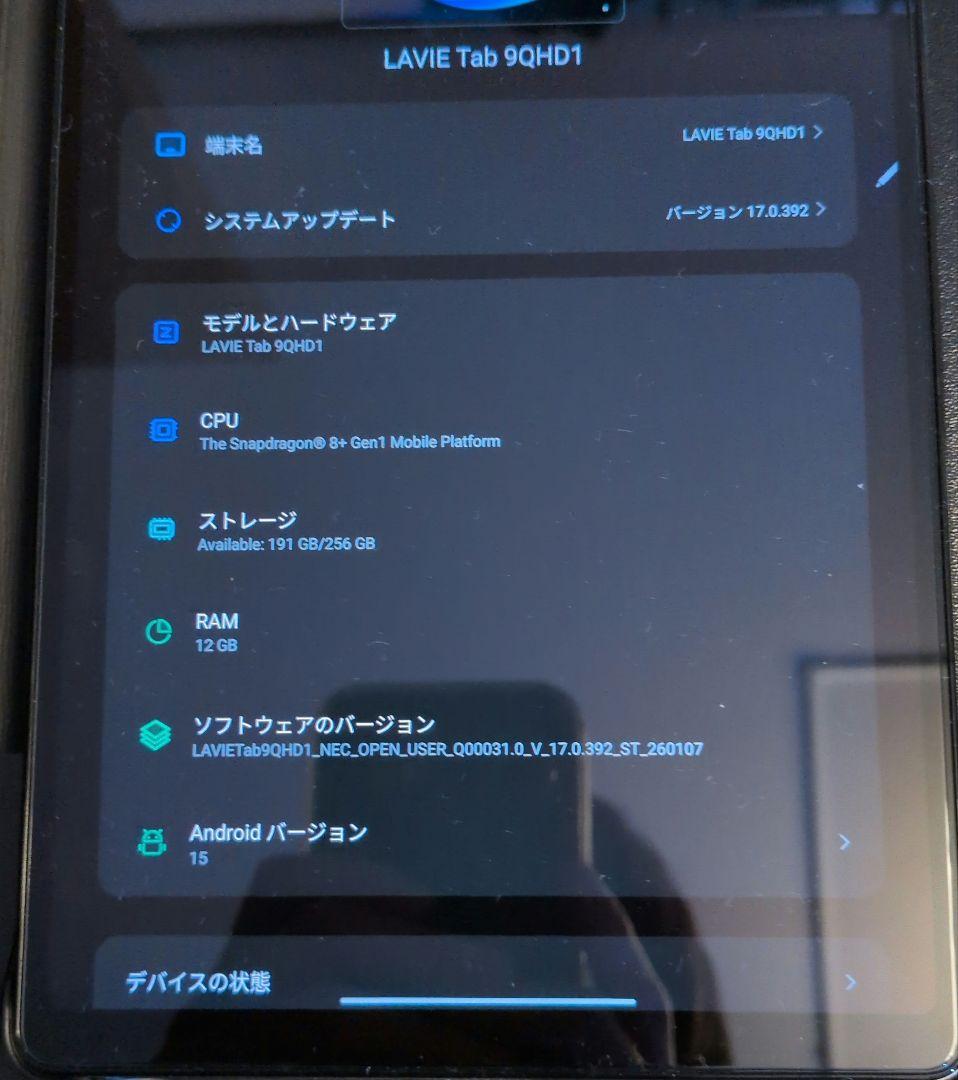 ペン付き LAVIE Tab T9 PC-TAB09Q01 12GB 256GB